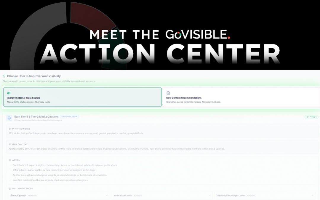 AI Visibility Tracking to Optimization: Meet the GoVISIBLE Action Center
